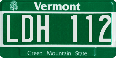 VT license plate LDH112