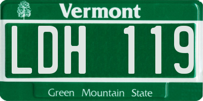 VT license plate LDH119