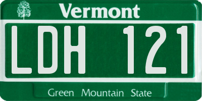 VT license plate LDH121
