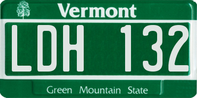 VT license plate LDH132