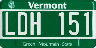 VT license plate LDH151
