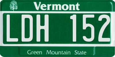 VT license plate LDH152