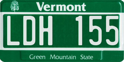 VT license plate LDH155