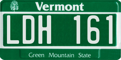 VT license plate LDH161