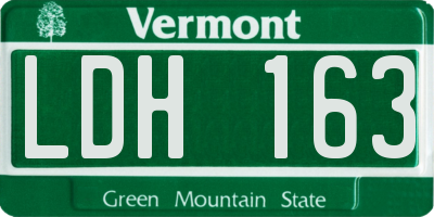 VT license plate LDH163