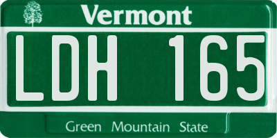 VT license plate LDH165