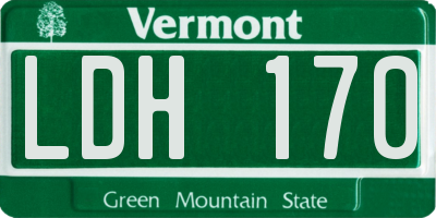 VT license plate LDH170