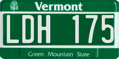 VT license plate LDH175