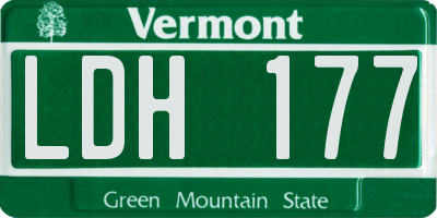 VT license plate LDH177