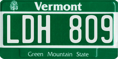VT license plate LDH809