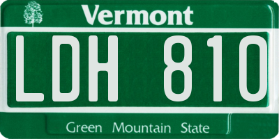 VT license plate LDH810