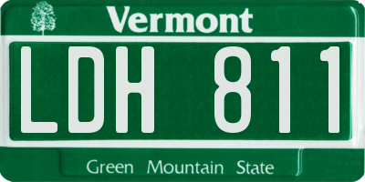 VT license plate LDH811