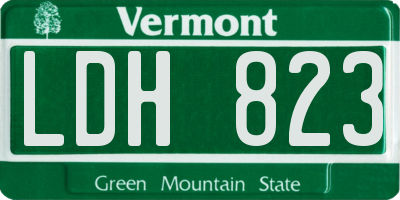VT license plate LDH823