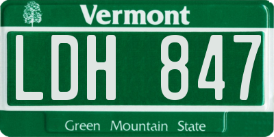 VT license plate LDH847
