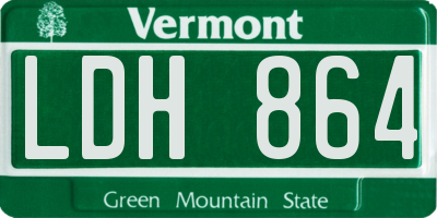 VT license plate LDH864