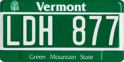 VT license plate LDH877