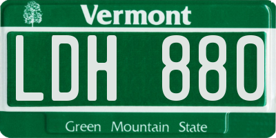 VT license plate LDH880