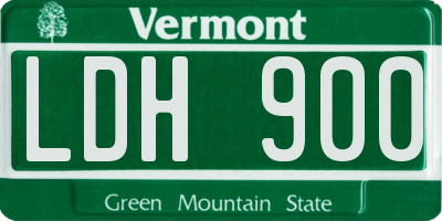 VT license plate LDH900