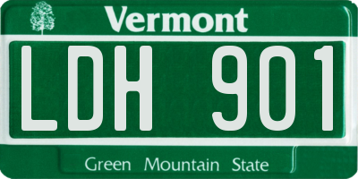 VT license plate LDH901