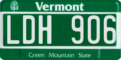 VT license plate LDH906