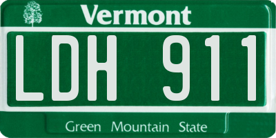 VT license plate LDH911