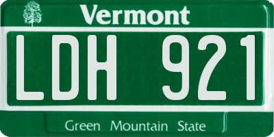 VT license plate LDH921