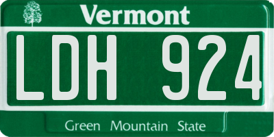 VT license plate LDH924