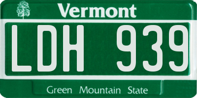 VT license plate LDH939