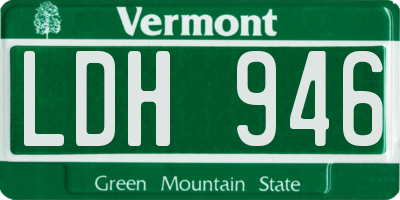 VT license plate LDH946