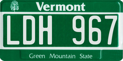 VT license plate LDH967