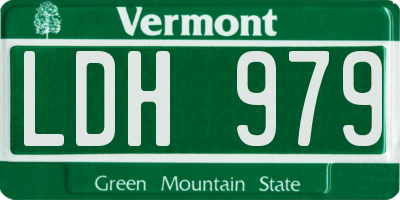 VT license plate LDH979