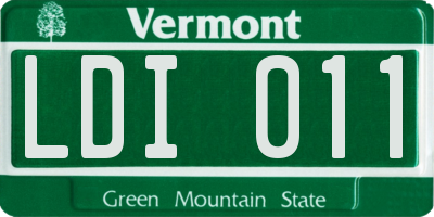 VT license plate LDI011