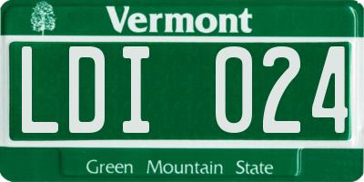 VT license plate LDI024