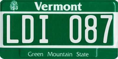 VT license plate LDI087