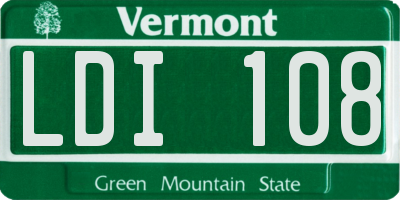 VT license plate LDI108