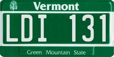 VT license plate LDI131