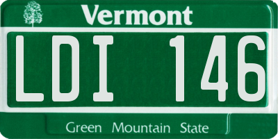 VT license plate LDI146