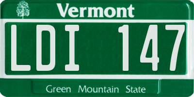 VT license plate LDI147