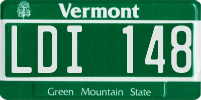 VT license plate LDI148