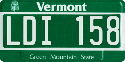 VT license plate LDI158