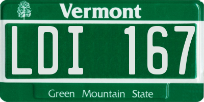 VT license plate LDI167