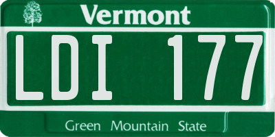VT license plate LDI177