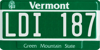 VT license plate LDI187