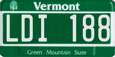 VT license plate LDI188