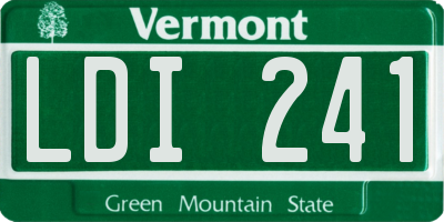 VT license plate LDI241