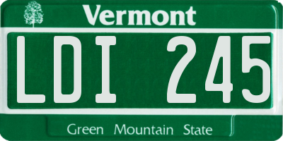 VT license plate LDI245