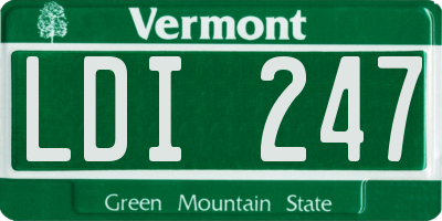 VT license plate LDI247