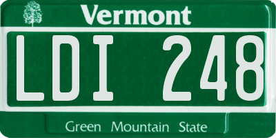 VT license plate LDI248
