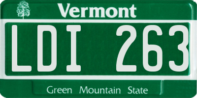 VT license plate LDI263