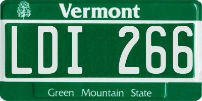 VT license plate LDI266